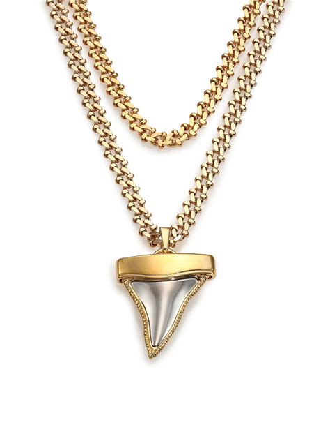 Givenchy Shark Tooth Pendant Necklace 